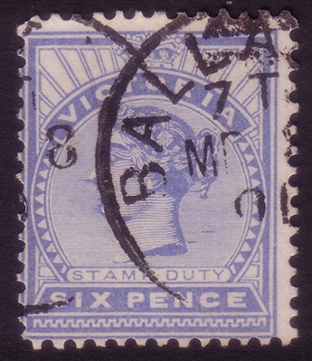 VIC SG 365 1899-1901 Six Pence dull ultramarine