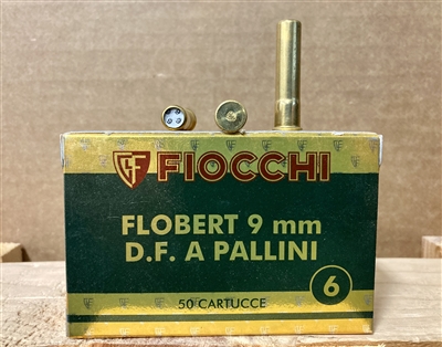 FIOCCHI FLOBERT 9mm RIMFIRE #6 SHOT BOX OF 50