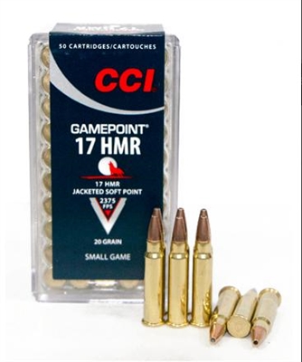 CCI 17HMR GAMEPOINT 20GR 2375 FPS 50 ROUND BOX *NO LIMITS*