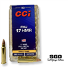 CCI 17 HMR 20 GRAIN FMJ 2375 FPS 50 ROUND BOX
