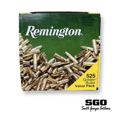 REMINGTON 22 LR GOLDEN BULLET VALUE PACK 36 GR. BRASS-PLATED HP 525 ROUND BOX