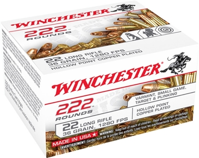 WINCHESTER 222 22 LR 36 GR 222 RND BOX *NO LIMITS*