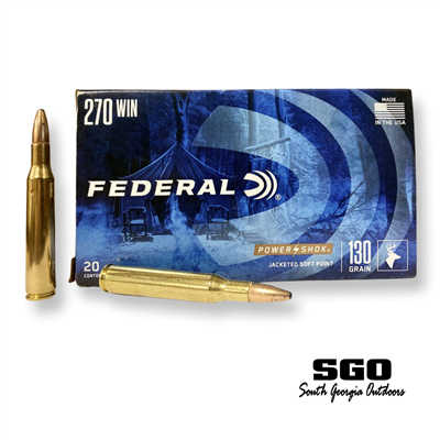 FEDERAL 270 WIN POWER-SHOK 130GR SOFT POINT 20 ROUND BOX