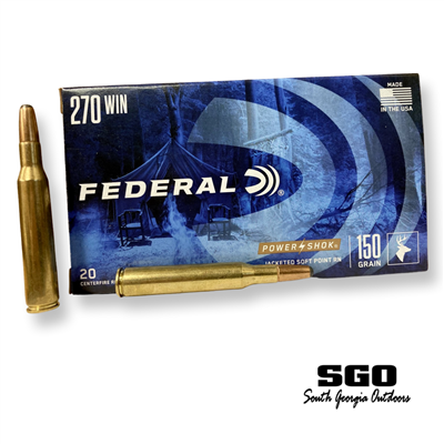 FEDERAL POWER SHOK 270 WIN 150 GR SP 20 ROUND BOX