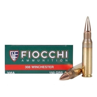 FIOCCHI 308 WIN 150 GR 20 ROUNDS FMJ BT