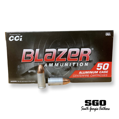 CCI BLAZER 9MM 115 GR FMJ  50 ROUNDS