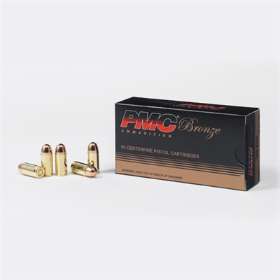 PMC BRONZE 380 AUTO (ACP) 90 GR FMJ  BRASS 1000 ROUND CASE