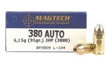 MAGTECH 380 AUTO 95 GR 50 RND BOX JHP