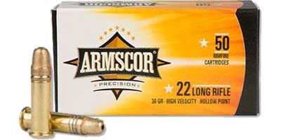 Armscor 22lr 36 gr 500 rnd Brick HV HP NO LIMITS