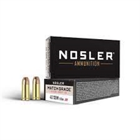 NOSLER MATCH GRADE 40 S&W 150GR JHP JACKETED HOLLOW POINT BRASS 50 ROUND BOX