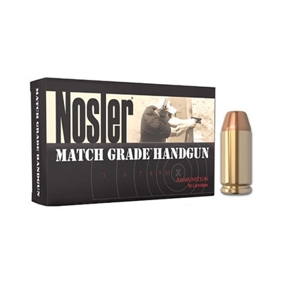 NOSLER MATCH GRADE 40 S&W 180GR JHP JACKETED HOLLOW POINT BRASS 50 ROUND BOX