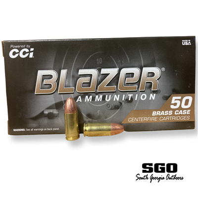 CCI BLAZER BRASS 9MM 124GR FMJ 50 ROUND BOX