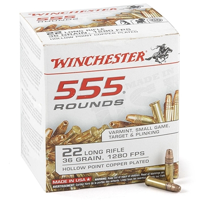 WINCHESTER 555 22LR 36gr CP HP 555 ROUND BOX