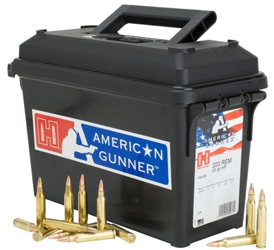 Hornady American Gunner 223 Rem HP 55gr  247 rounds with Range Can