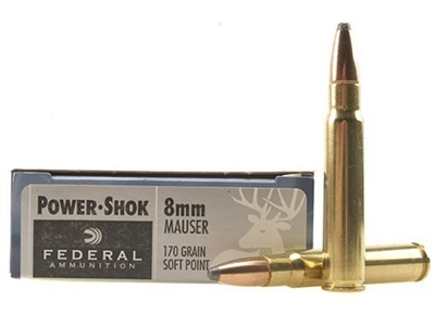 FEDERAL 8MM MAUSER 8X57 170GR SP 20 RND BOX