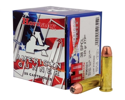 Hornady .38 Special 125 GR XTP AMERICAN GUNNER 25 rounds