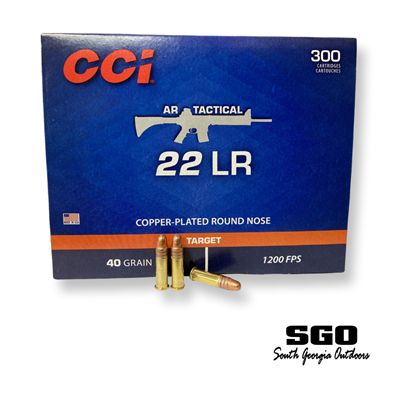 CCI AR TACTICAL 22 LR COPPER PLATED TARGET 40 GR RN 300 RND BOX 1200 FPS *NO LIMITS*