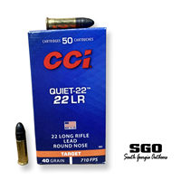 CCI QUIET-22 22LR 40 GRAIN LEAD ROUND NOSE 710 FPS 50 ROUND BOX