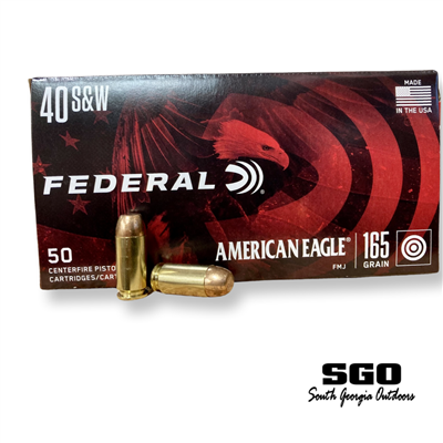 FEDERAL AMERICAN EAGLE 40 S&W 165GR FMJ 50 ROUNDS