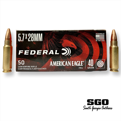 Federal AMERICAN EAGLE 5.7X28MM 50 ROUND BOX 40GR FMJ AE5728A