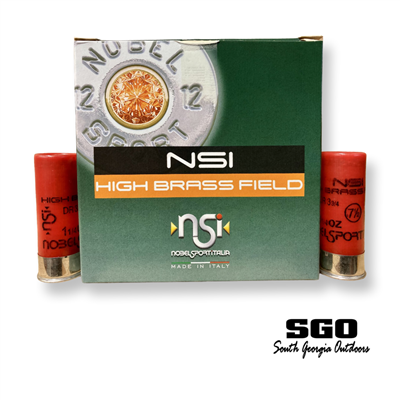 NOBEL SPORT 12 GAUGE HIGH BRASS FIELD 2-3/4'' 1-1/4OZ 3-3/4 DRAM #7.5 SHOT 250 ROUNDS