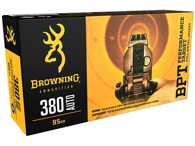 Browning 380 acp AUTO 95GR 50 RND BOX BRASS *BLOWOUT*