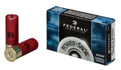 FEDERAL 12GA 2 3/4 BUCKSHOT 00 BUCK 9 PELLET 5 PER BOX