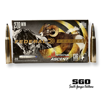 FEDERAL PREMIUM 270 WIN 136 GR. TERMINAL ASCENT 3000 FPS 20 ROUND BOX