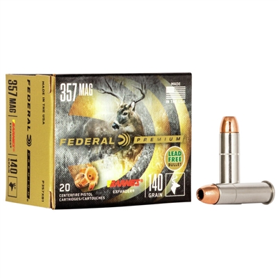 FEDERAL 357 MAG 140 GR LEAD FREE HP 20 ROUND BOX