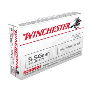 WINCHESTER 5.56MM 55GR FMJ 20 RND BOX *MADE IN USA*