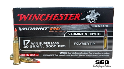 WINCHESTER 17 WSM 20GR PT 3000 FPS 50 RND BOX