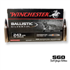 WINCHESTER BALLISTIC SILVERTIP 243 WIN 55 GR. FRAGMENTING POLYMER TIP 3910 FPS 20 ROUND BOX