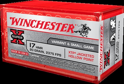 WINCHESTER SUPER X 17 HMR 20 GR XTP JHP 50 RND BOX