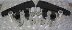 Vibra-Stop 120HP-300HP outboard motor transom pads with bushings, complete kit - Model V6-VSKNK