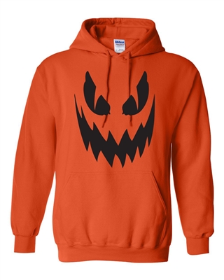Pumpkin Scary Face Halloween Men's HOODIE (334)