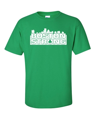 Boston Strong  City Skyline Men's Tee Shirt (696)