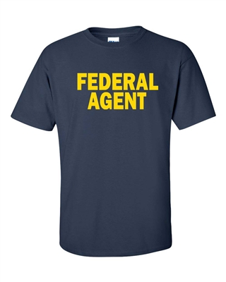 Federal Agent Printed on Front Men's T-Shirt (457)