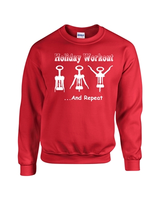 Holiday Workout Cork Screws Unisex Crew Sweatshirt (683)