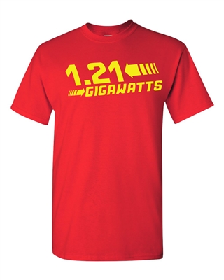1.21 Gigawatts Back To The Future Movie Men's T-Shirt (1214G)
