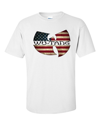 Wu Tang Clan American Flag Sublimation Printed Men't T-Shirt