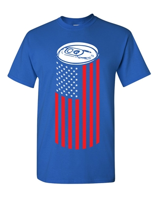 Beer Can American Flag Men's T-Shirt (1440)