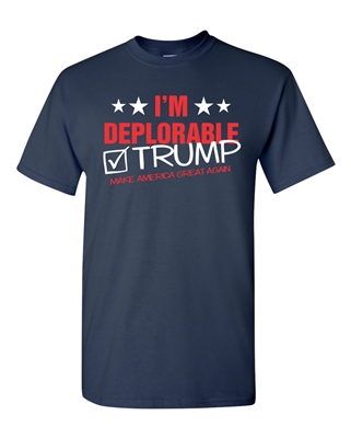 I'm Deplorable I Support Trump Men's T-Shirt (1512)