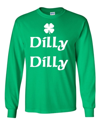 Dilly Dilly St. Patrick's Day Shamrock LONG SLEEVE Men's T-Shirt (1762)