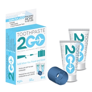 Toothpaste 2 Go Travel Toothpaste Refill System for Couples