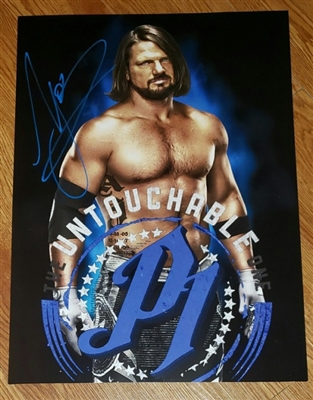 AJ STYLES signed 11X14 POSTER