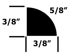 RB-5022 Jr. Brown Aircraft Solid Sponge Quarter Round Door Seal | Brown Aircraft Supply