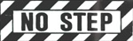 Buy 1.25"x 3.75" Self Adhesive "No Step" Sticker for Airplanes | Brown Aircraft Supply