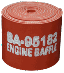 3/32" x 2" x 9' Silicone Engine Baffle (Smooth Finish) Red