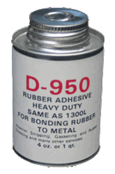 D-950 Heavy Duty Rubber Cement 4oz Can w/Brush Top for Aircrafts | Brown Aircraft Supply