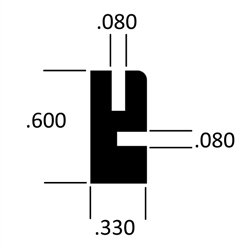 T-26392 Inner Window Moulding - Rubber Aircraft Seals | Brown Aircraft Supply